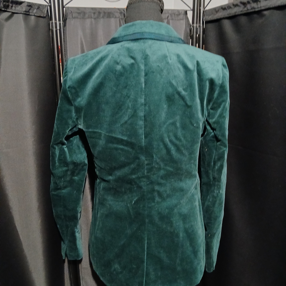 J. Crew NWT Women's Green Velvet Women's Blazer Faux Suede Size 4 Velour - Picture 5 of 7